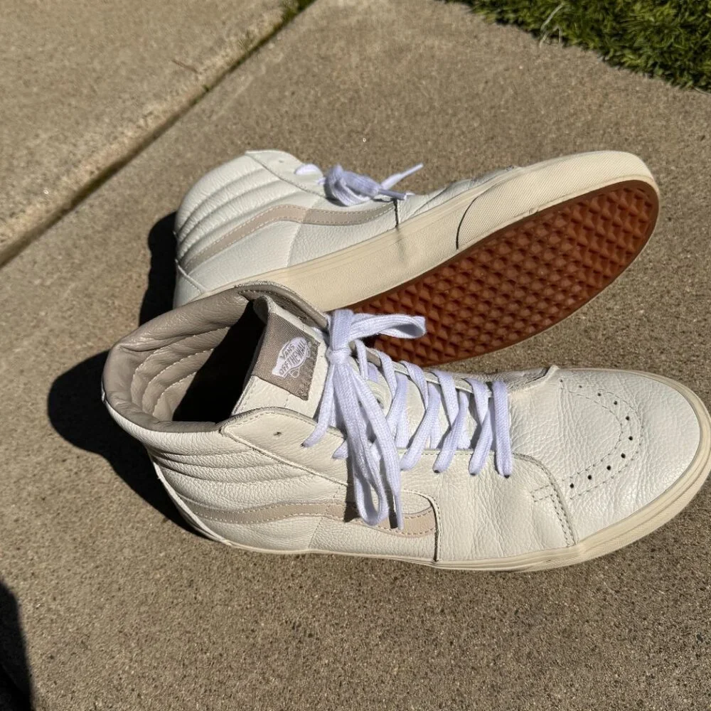 Vans Sk8-hi Premium Leather - Rain Drum - Size Mens 11 - Picture 3 of 6